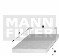 Filtr, vzduch v interiéru MANN-FILTER