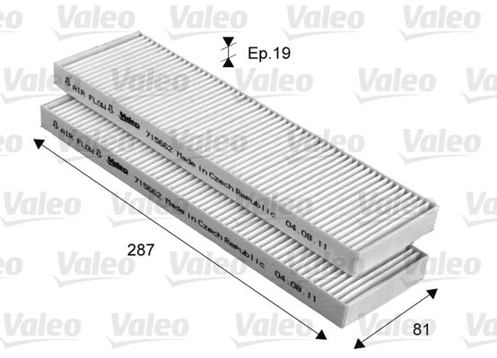 Filtr, vzduch v interiéru VALEO