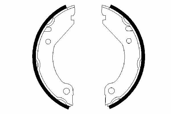 Sada brzdových čelistí, parkovací brzda BOSCH