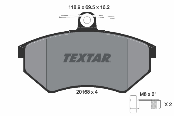 Sada brzdových destiček, kotoučová brzda TEXTAR