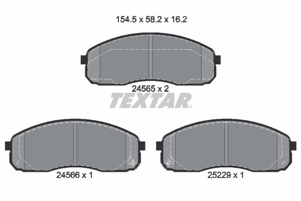 Sada brzdových destiček, kotoučová brzda TEXTAR