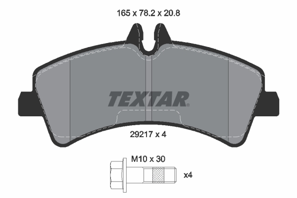 Sada brzdových destiček, kotoučová brzda TEXTAR