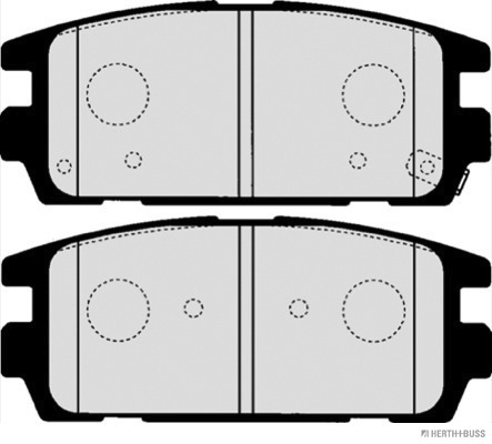 Sada brzdových destiček, kotoučová brzda HERTH+BUSS JAKOPARTS