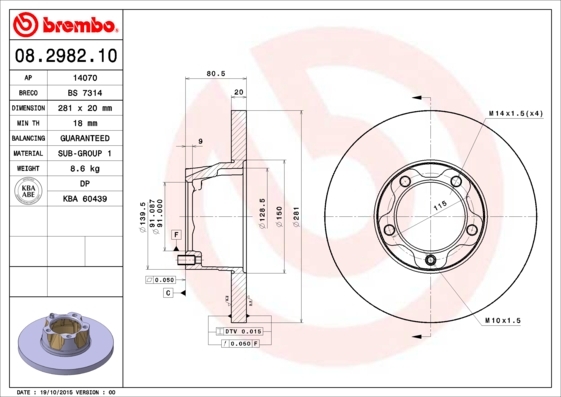 Brzdový kotouč BREMBO