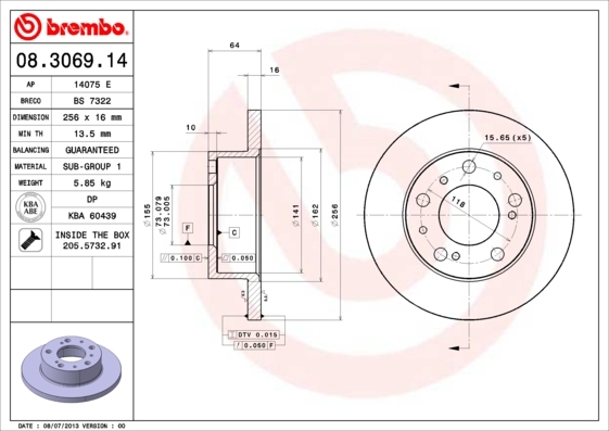 Brzdový kotouč BREMBO