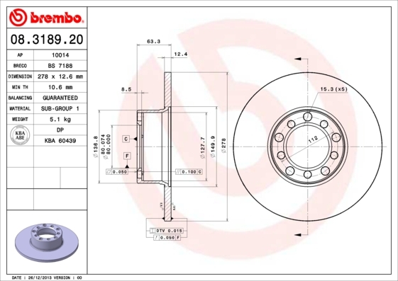 Brzdový kotouč BREMBO