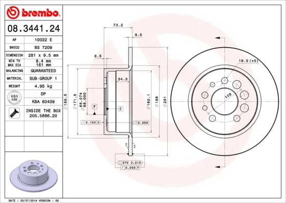 Brzdový kotouč BREMBO