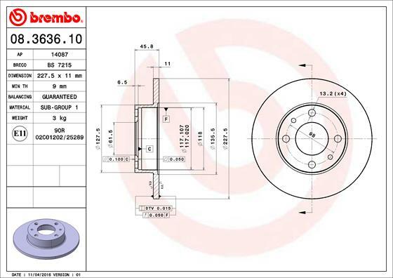 Brzdový kotouč BREMBO