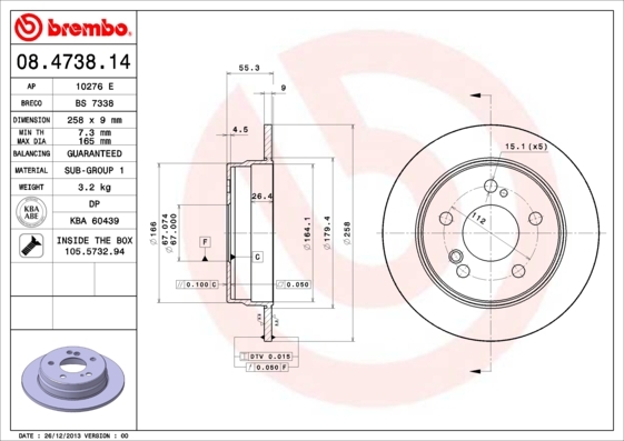 Brzdový kotouč BREMBO