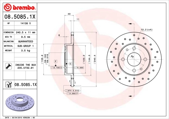 Brzdový kotouč BREMBO