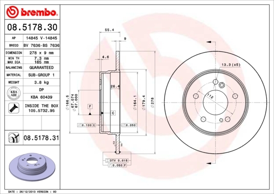 Brzdový kotouč BREMBO