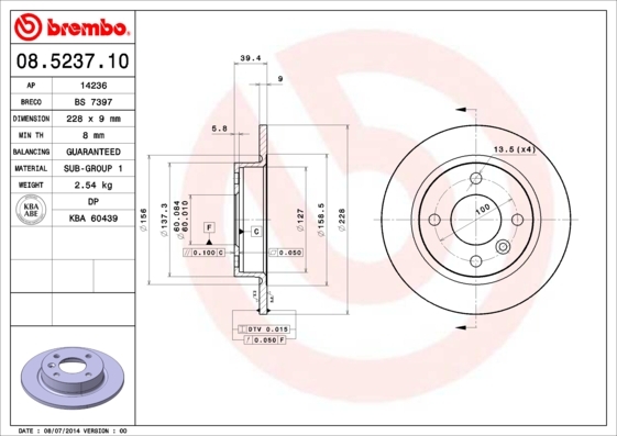 Brzdový kotouč BREMBO