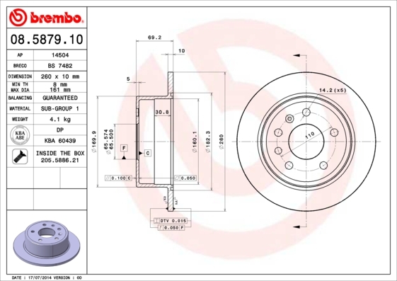 Brzdový kotouč BREMBO