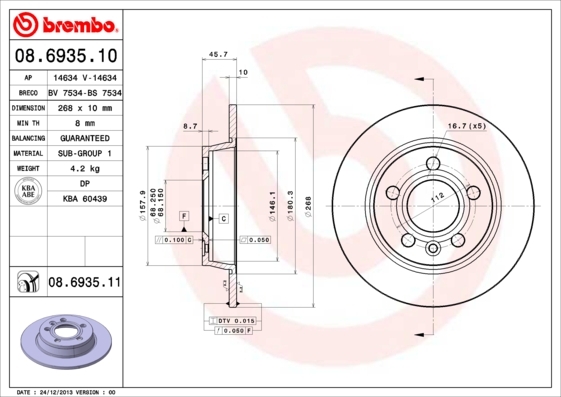 Brzdový kotouč BREMBO