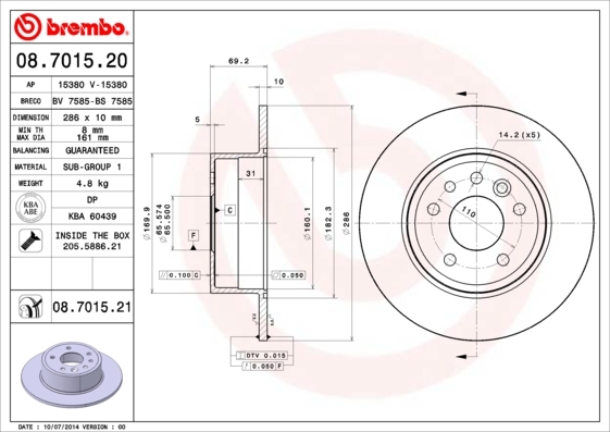 Brzdový kotouč BREMBO