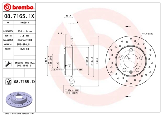 Brzdový kotouč BREMBO