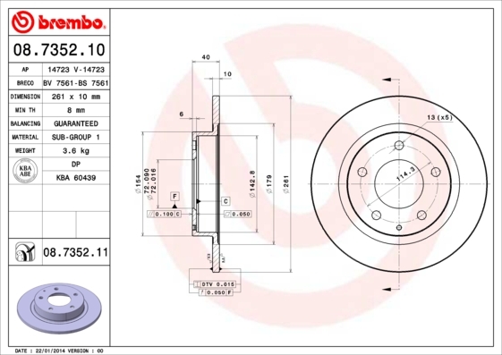 Brzdový kotouč BREMBO