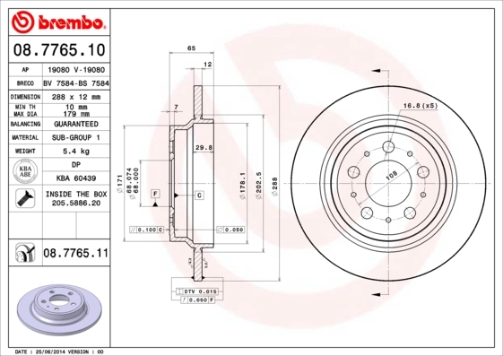 Brzdový kotouč BREMBO