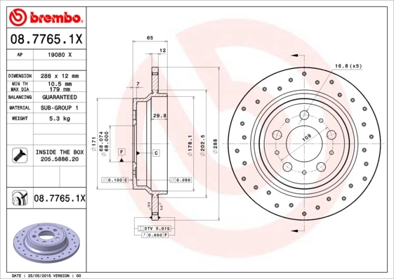 Brzdový kotouč BREMBO