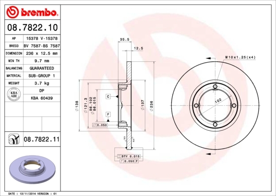 Brzdový kotouč BREMBO