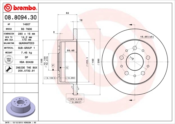 Brzdový kotouč BREMBO