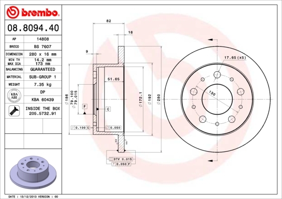 Brzdový kotouč BREMBO