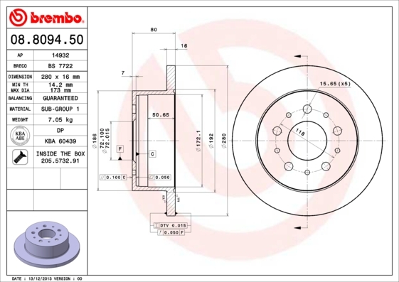 Brzdový kotouč BREMBO