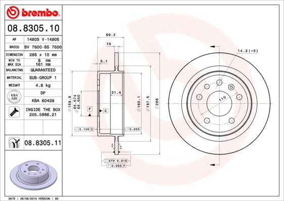 Brzdový kotouč BREMBO