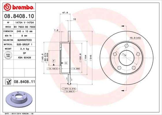 Brzdový kotouč BREMBO