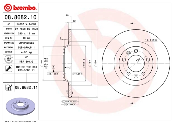 Brzdový kotouč BREMBO