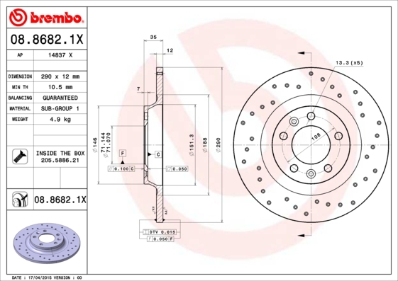 Brzdový kotouč BREMBO