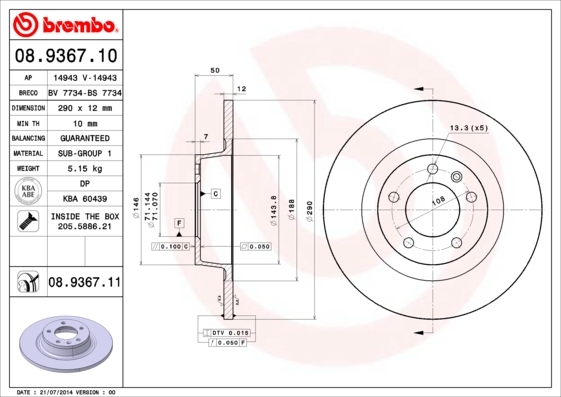 Brzdový kotouč BREMBO