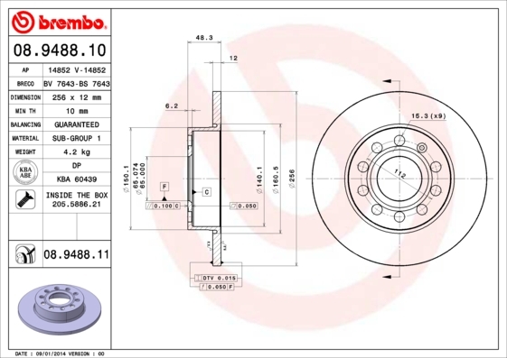 Brzdový kotouč BREMBO