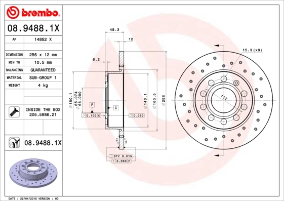 Brzdový kotouč BREMBO