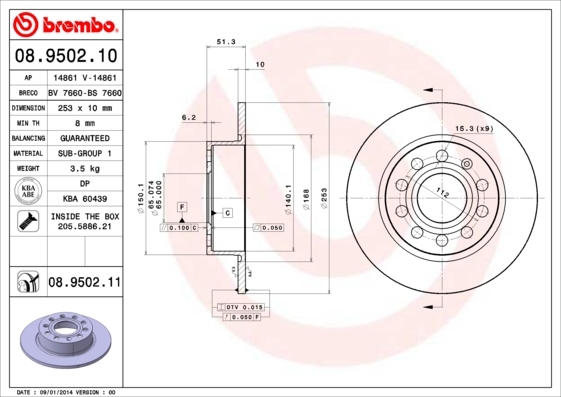 Brzdový kotouč BREMBO