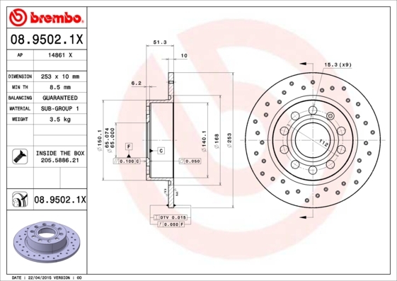 Brzdový kotouč BREMBO