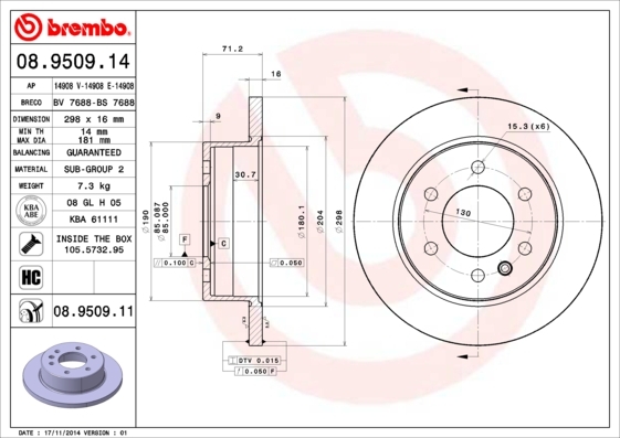 Brzdový kotouč BREMBO