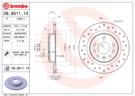 Brzdový kotouč BREMBO