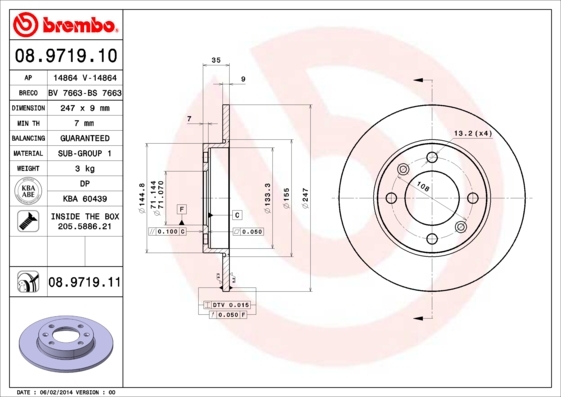 Brzdový kotouč BREMBO