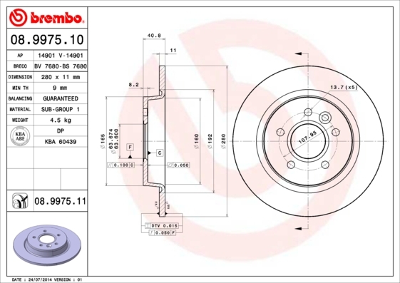 Brzdový kotouč BREMBO