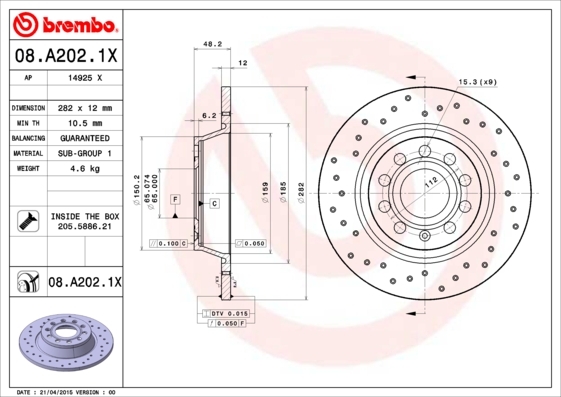 Brzdový kotouč BREMBO