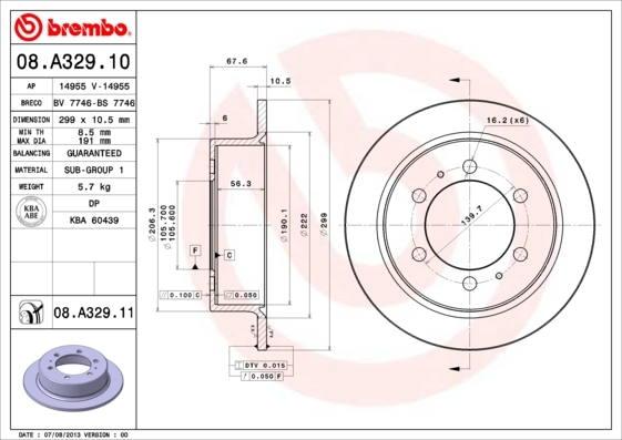 Brzdový kotouč BREMBO