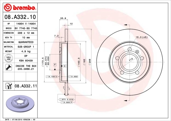 Brzdový kotouč BREMBO