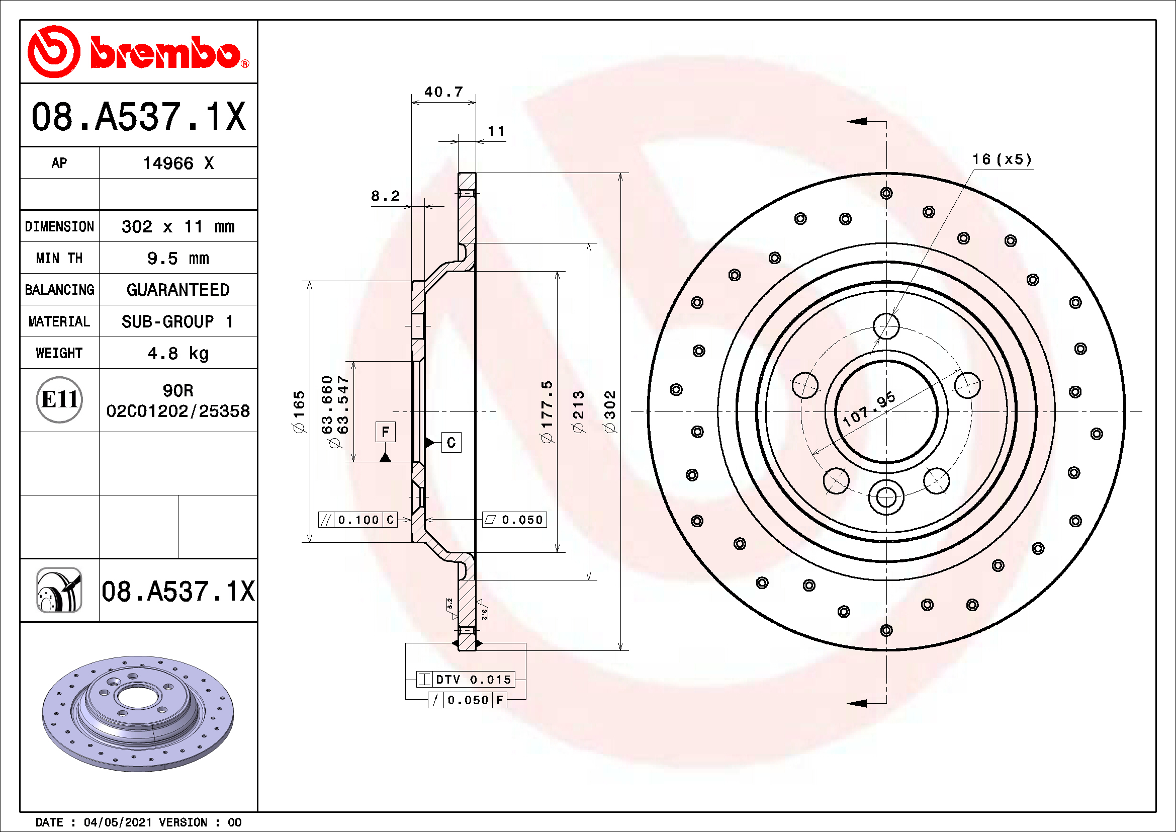 Brzdový kotouč BREMBO