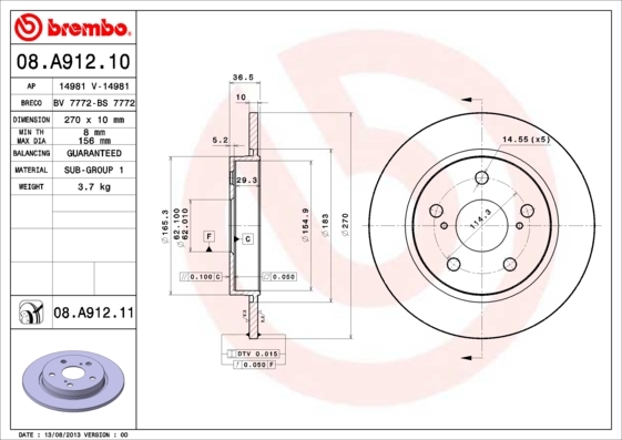 Brzdový kotouč BREMBO