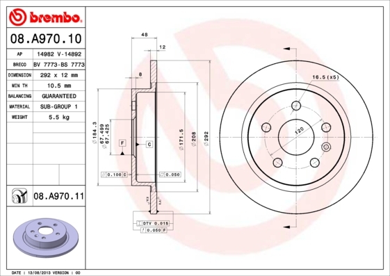 Brzdový kotouč BREMBO