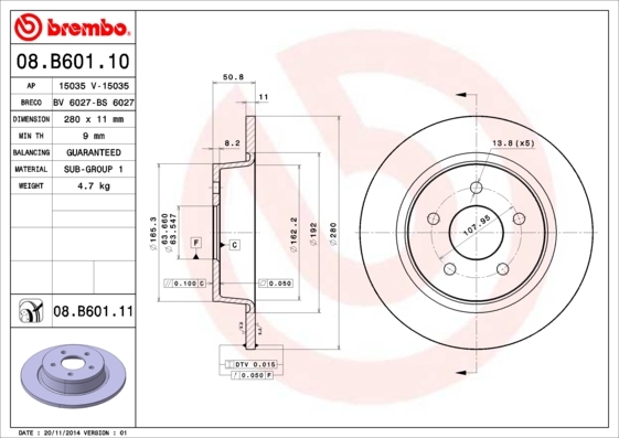 Brzdový kotouč BREMBO