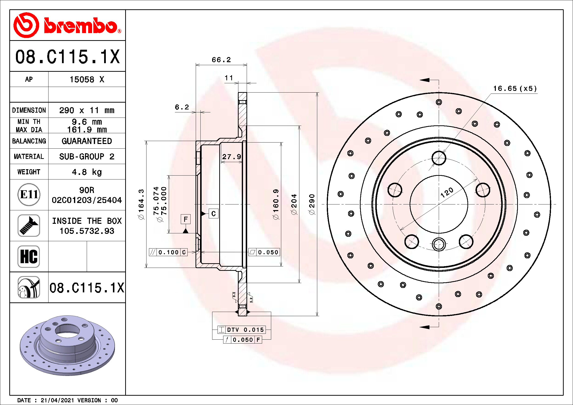 Brzdový kotouč BREMBO