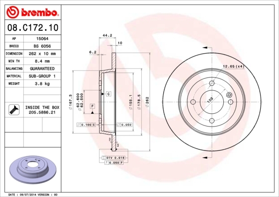 Brzdový kotouč BREMBO