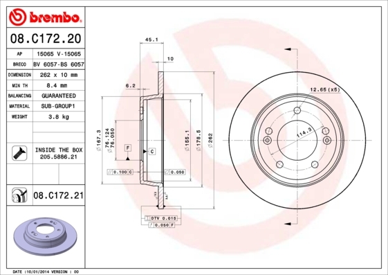 Brzdový kotouč BREMBO